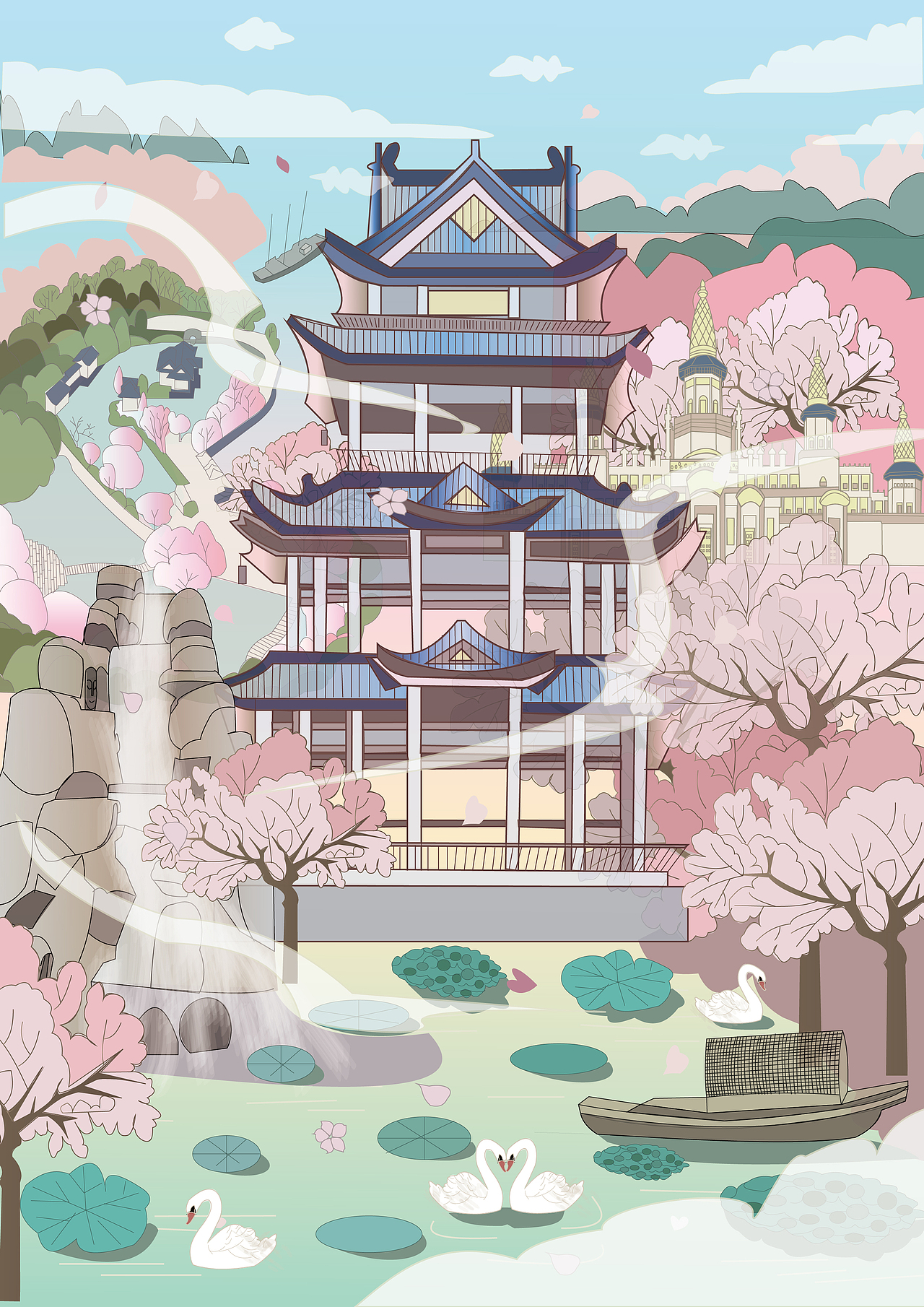 无锡（图ZMjIyMDQwNzA4） - 商业插画 - 站酷设计师大芯是个机灵鬼原创素材 - 站酷ZCOOL