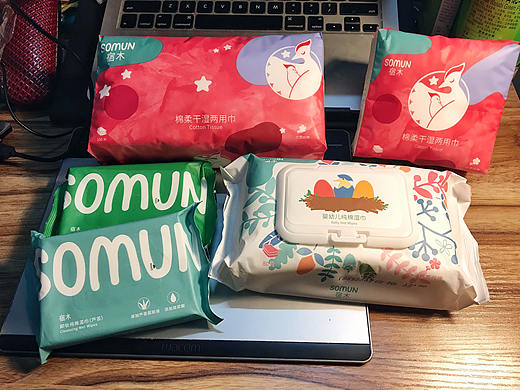 SOMUN宿木 棉巾湿巾系列产品包装设计