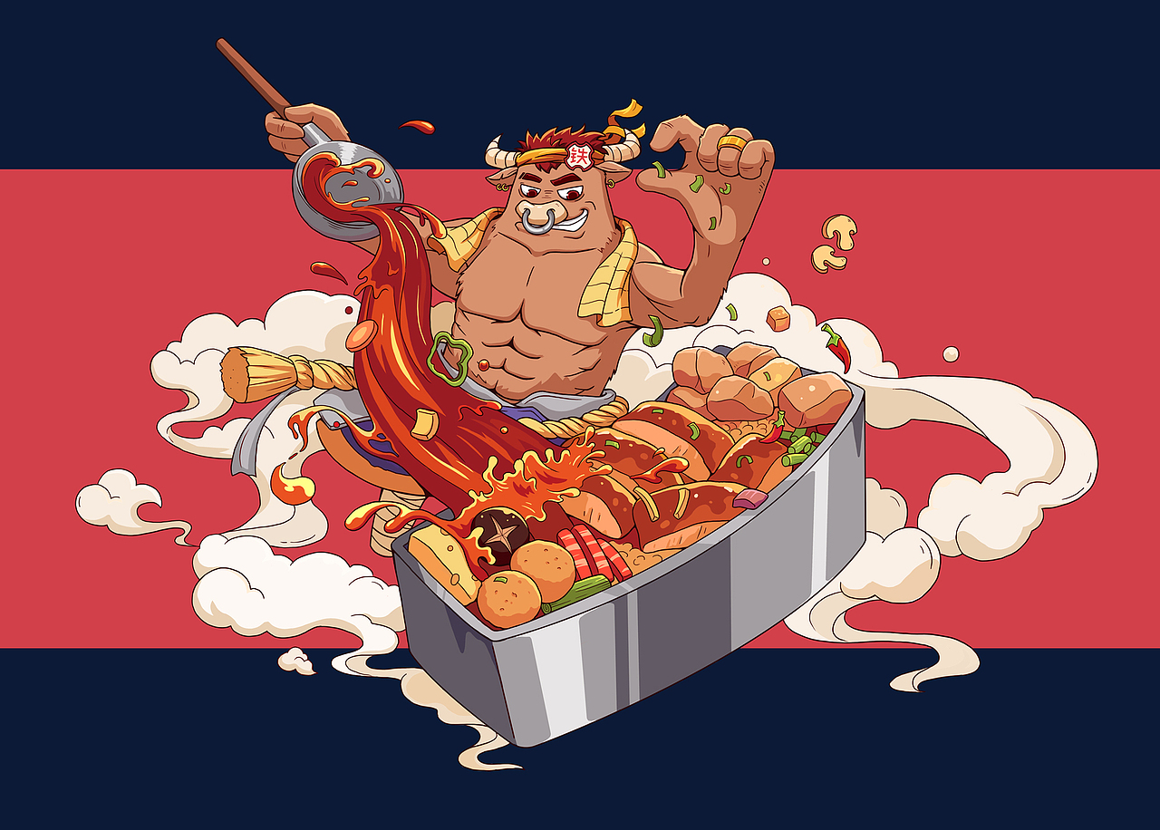 餐饮类插画合集（图ZMTgwMTAyNjEy） - 商业插画 - 站酷设计师墨洇MOYIN原创素材 - 站酷ZCOOL