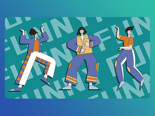 扁平人物插画