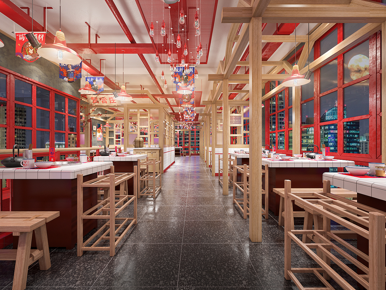 贤合庄卤味火锅 | 餐饮品牌空间设计