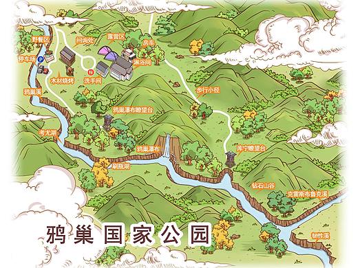 景区手绘地图