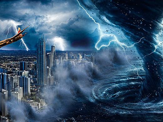 合成海报（海啸）