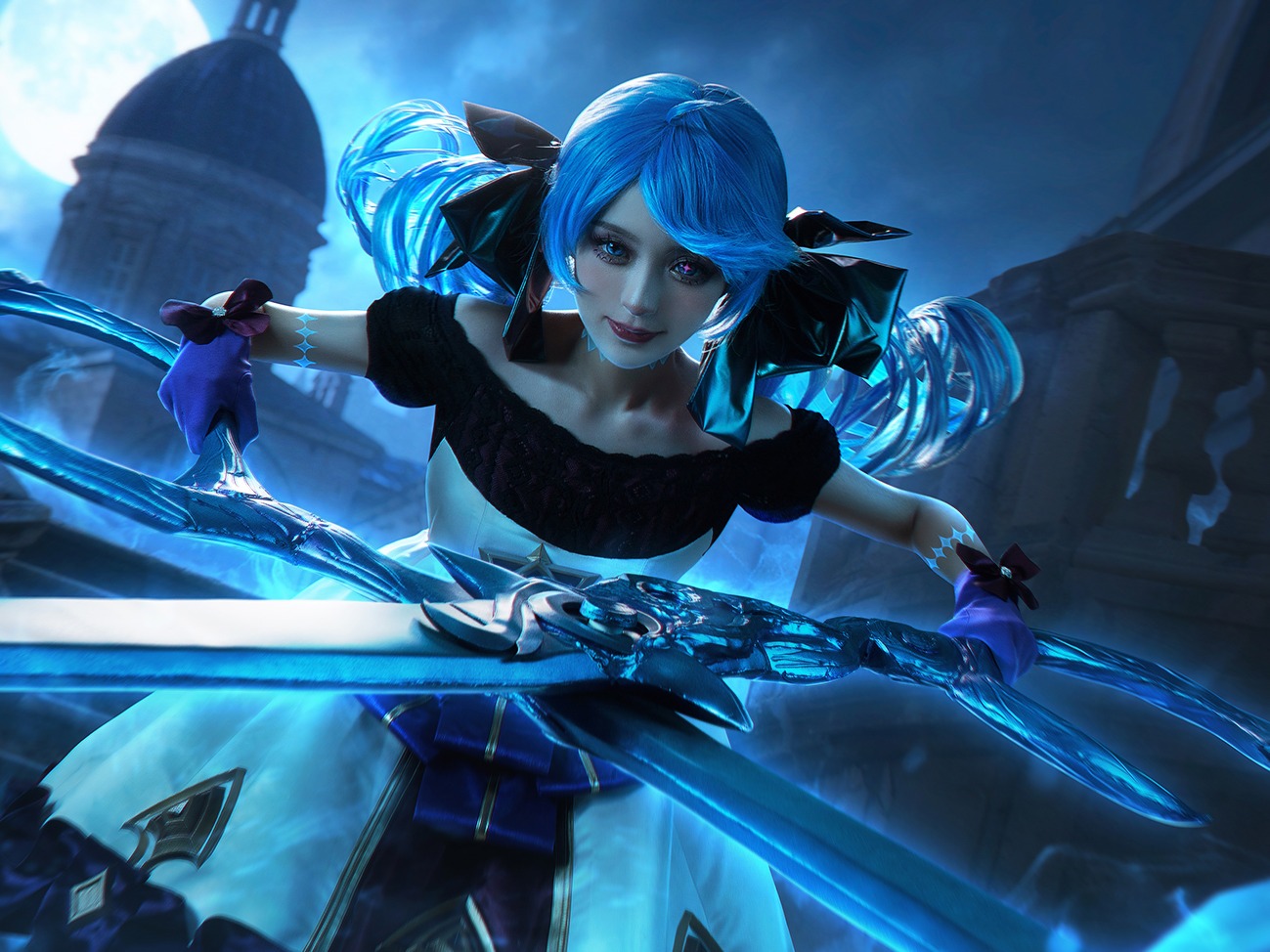 英雄联盟 灵罗娃娃·格温 cosplay拍摄合成后期_luanka-站酷zcool