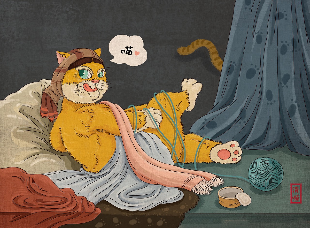 世界名画系列（图ZMTQ4OTQ1MzQw） - 商业插画 - 站酷设计师清喵原创素材 - 站酷ZCOOL