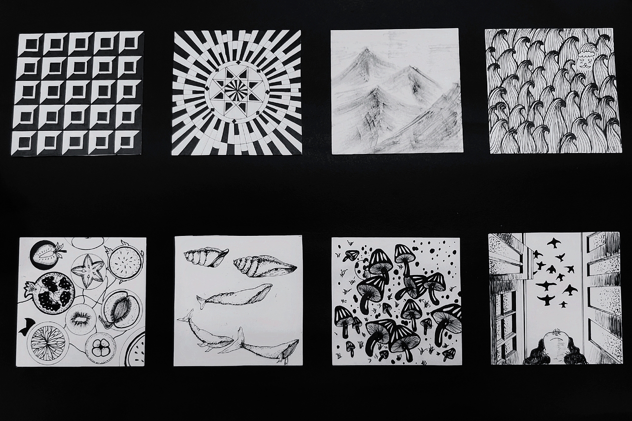 设计学类19-6班 骨骼练习 构成作业