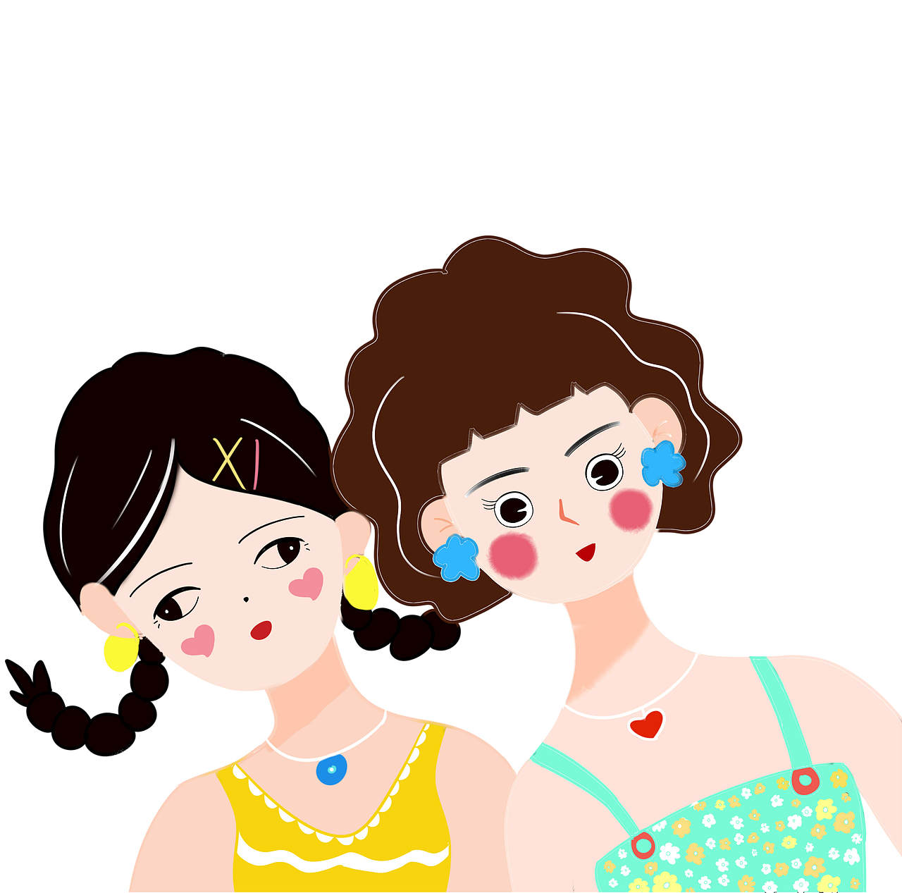 闺蜜头像（图ZMzAwMTkwNTYw） - 创作习作 - 站酷设计师原弯弯原创素材 - 站酷ZCOOL