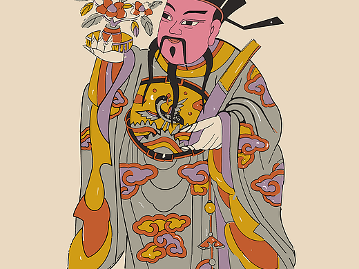 传统年画《财神》