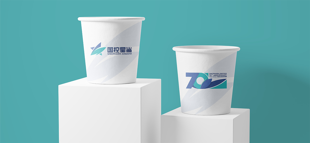 国控星鲨LOGO设计及70年徽标设计