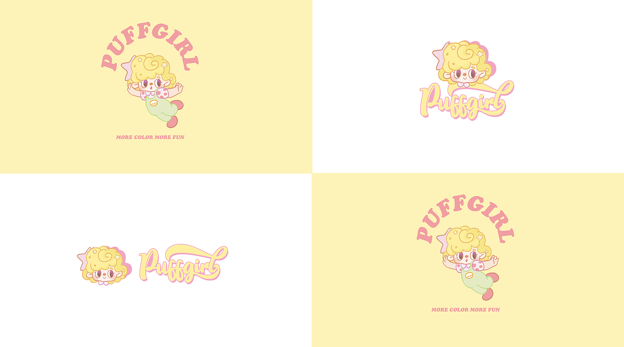 LOGO升级+PuffGirl IP形象（图ZMjYwNTg3NzI4） - IP形象 - 站酷设计师老喵搬家公司原创素材 - 站酷ZCOOL