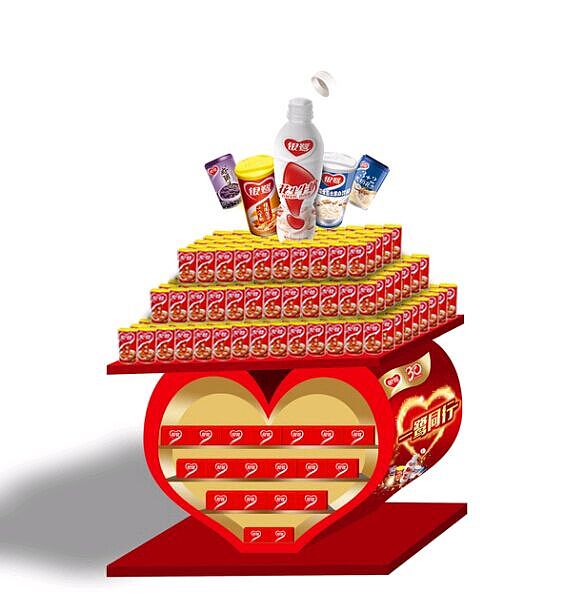 商超包柱堆头促销台效果图