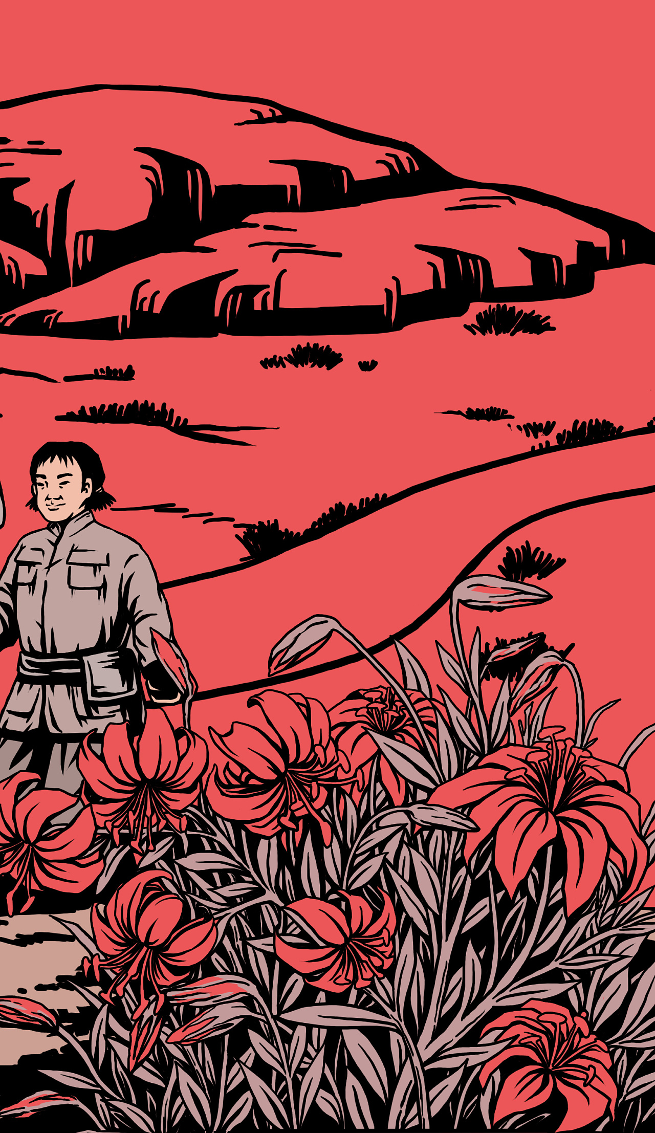 红色革命烈士纪念海报插画图片素材免费下载 - 觅知网