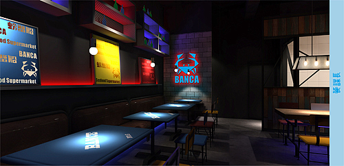 螃蟹船-海鲜餐厅品牌设计-空间设计-餐谋长品牌策划