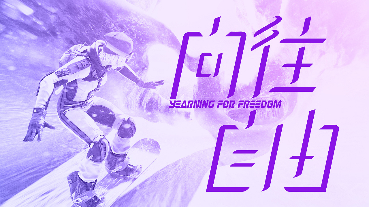 小鸟与猪/向往自由 文字设计