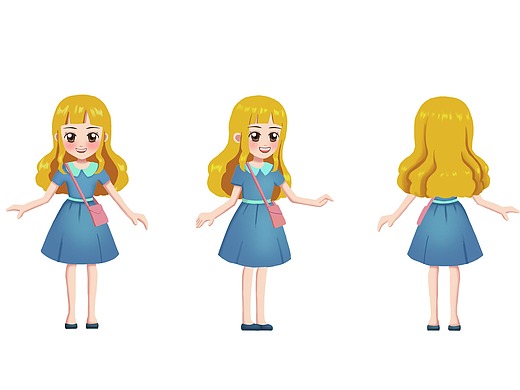 q版角色三视图插画-创作习作89207不笑猫茶太2年前q版人物三视 