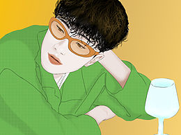 高腳杯搭配香檳～