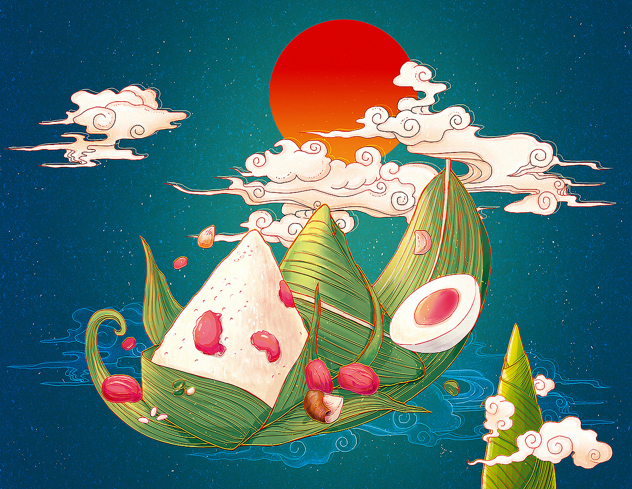 端午 小粽仙 端午插画