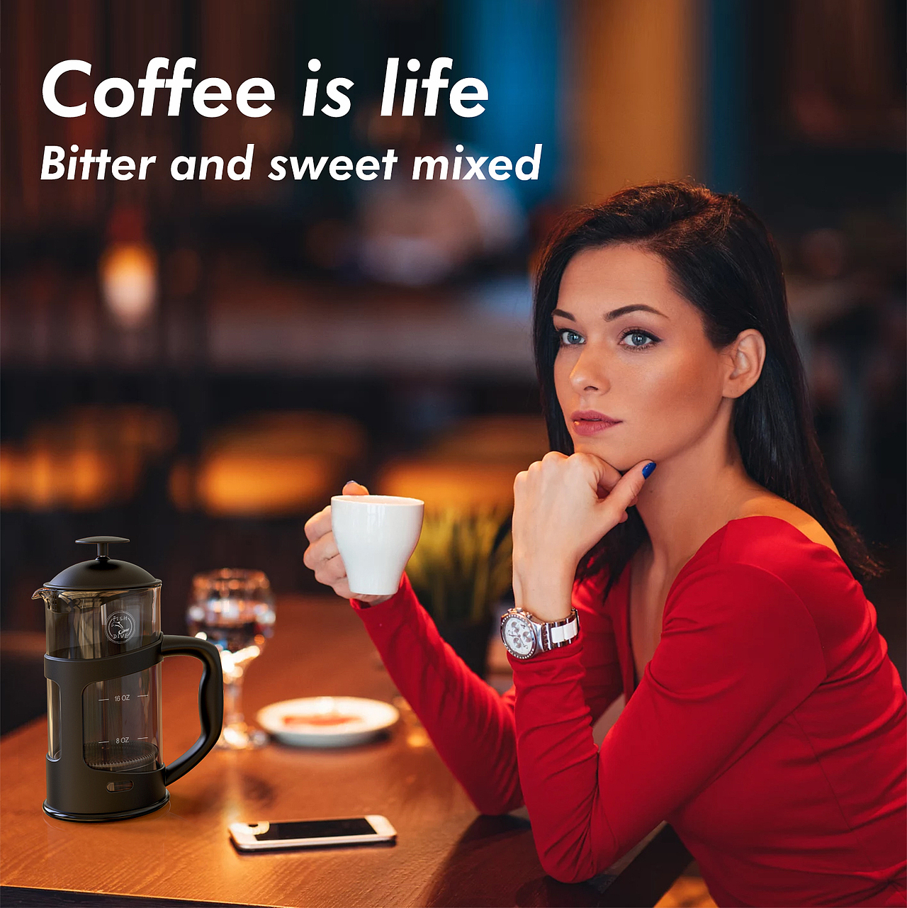 亚马逊图片精修 图片拍摄 设计合成 亚马逊产品咖啡壶