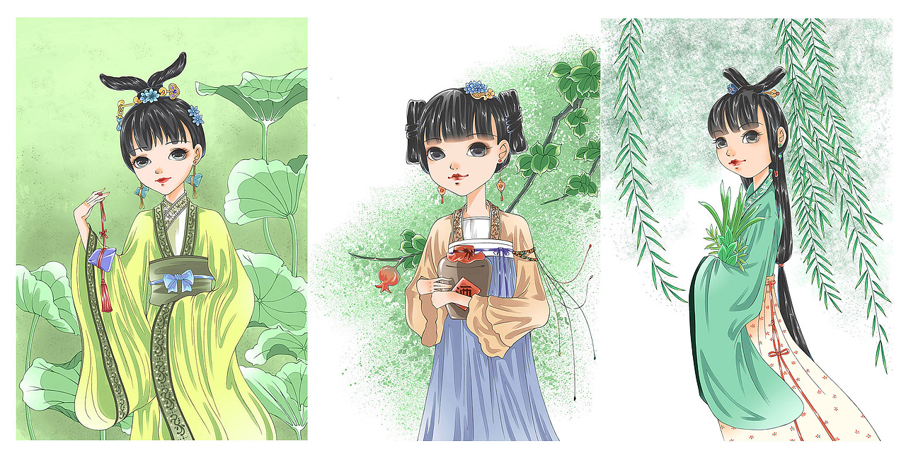 一组端午节插图