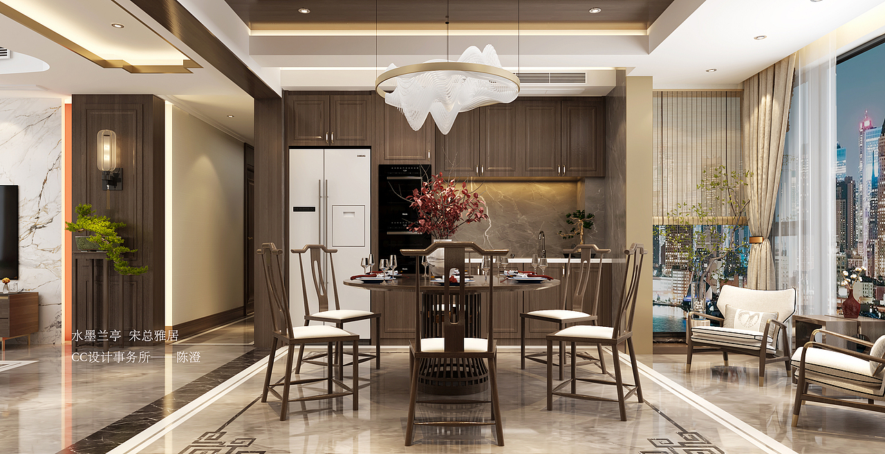 《CC设计事务所》 双峰.水墨兰亭——新中式