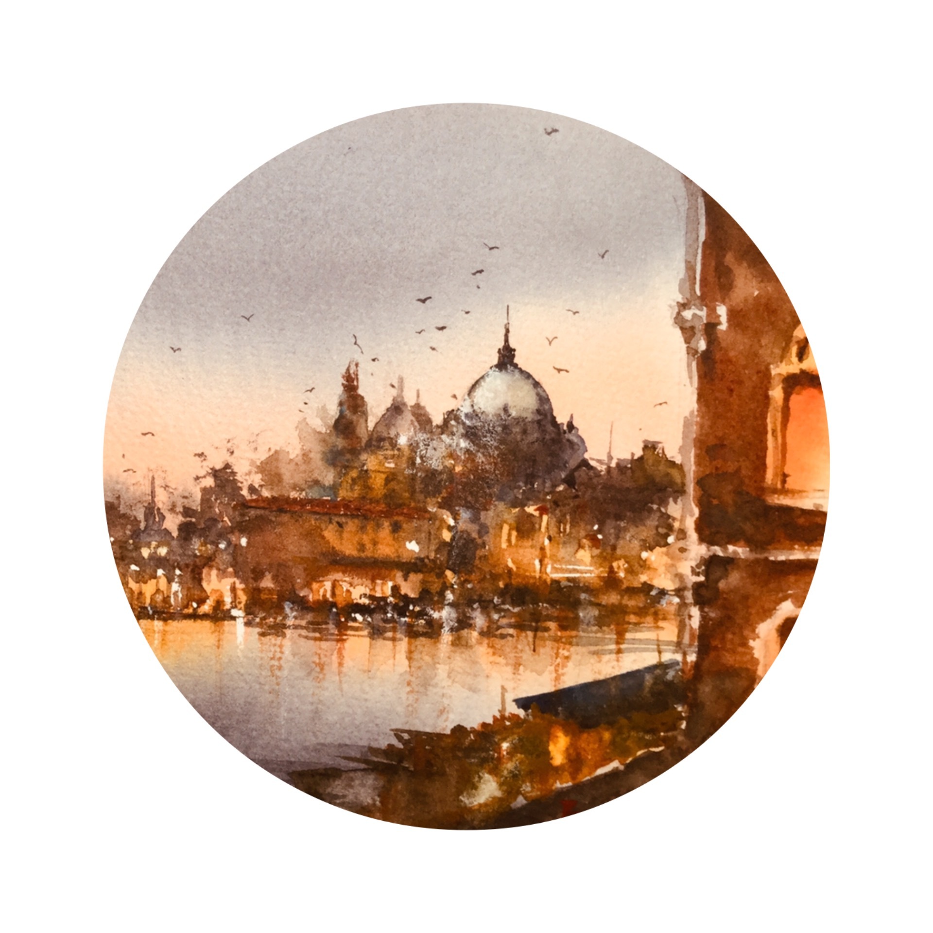 威尼斯夜景|纯艺术|水彩|卖艺老头的行头 - 原创作品 - 站酷 (zcool)