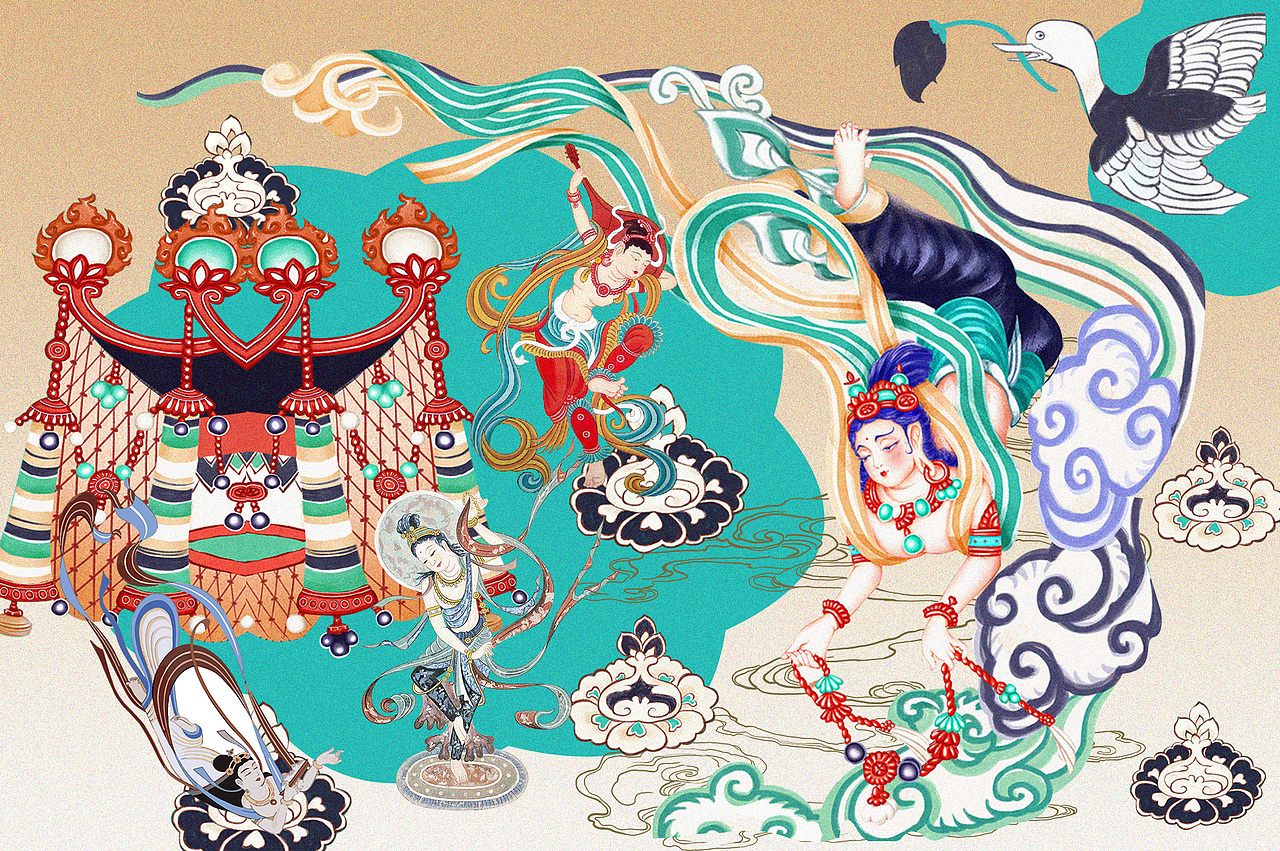 敦煌-遇见飞天（图ZMjkwNjAzNDMy） - 交互/UE - 站酷设计师Guo巧儿原创素材 - 站酷ZCOOL