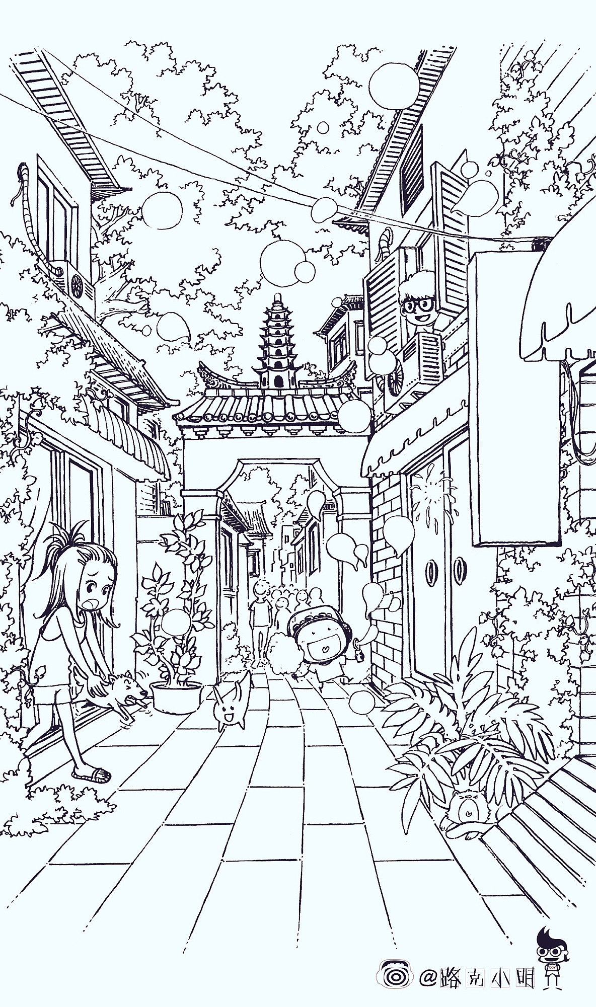 5原创作品插画商业插画过期宇宙～思考如何从狗嘴里抢食哈哈哈92