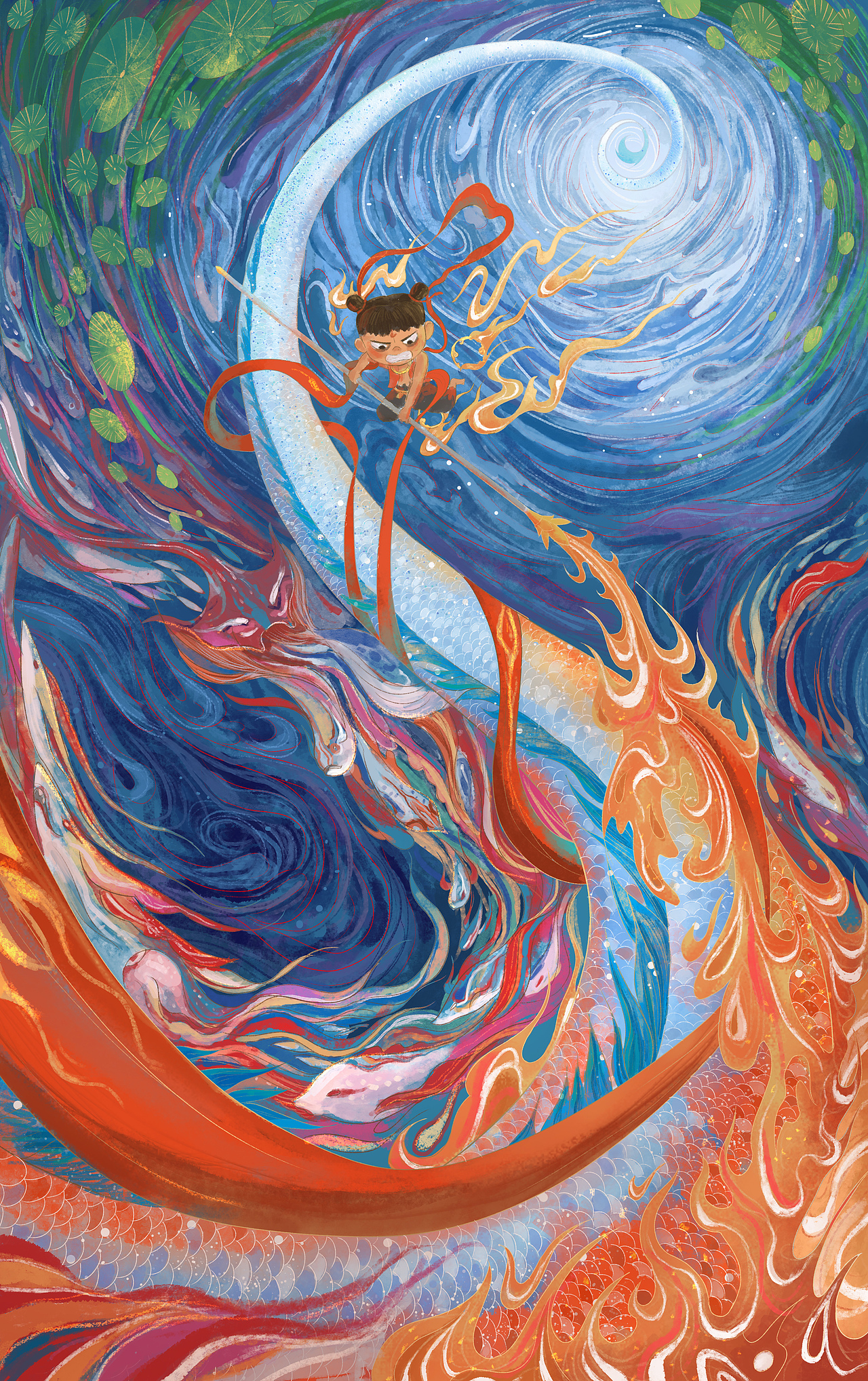 设计师推荐—举报51分享原创作品插画创作习作哪吒魔童降世海报影视