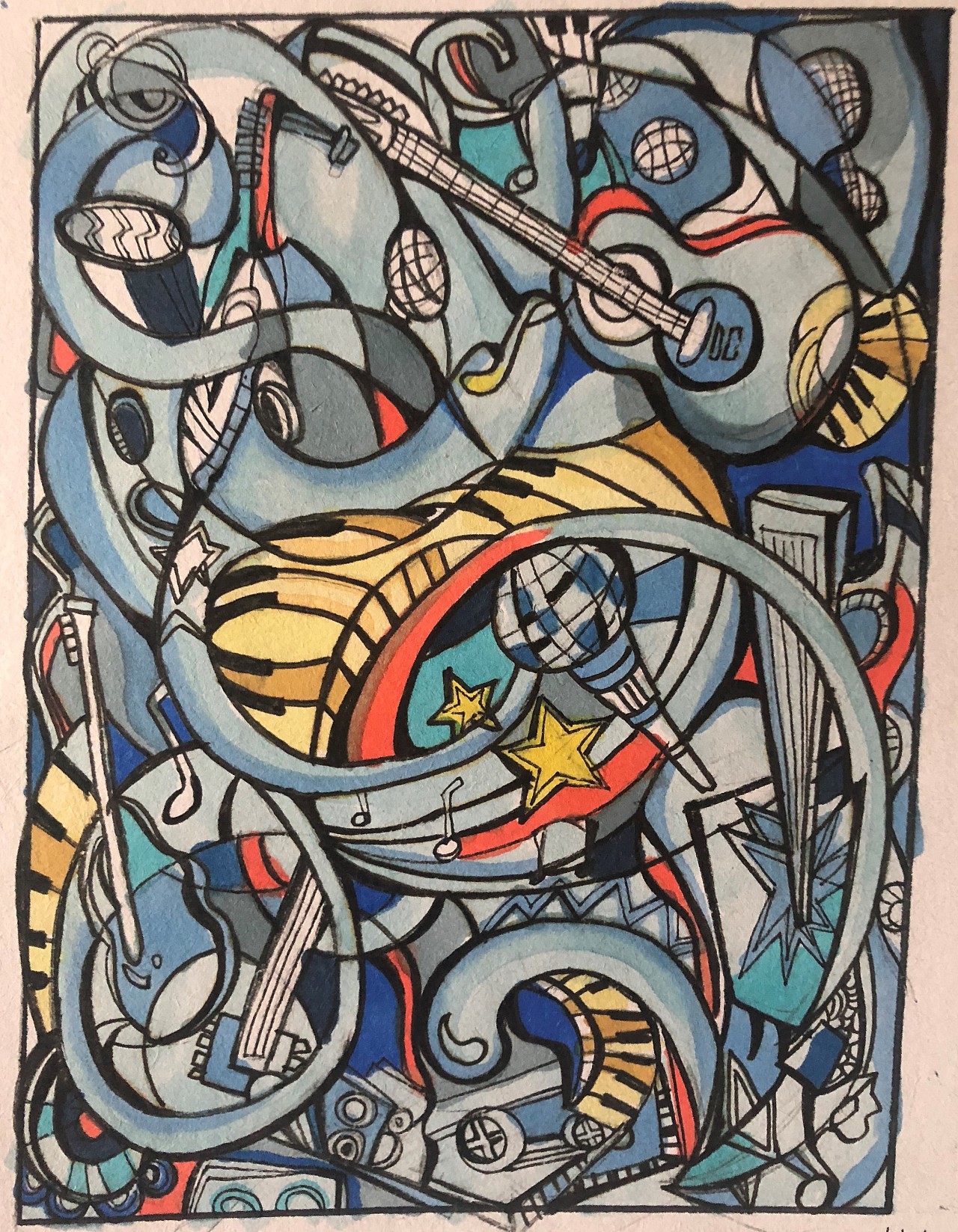 马克笔手绘演奏装饰插画设计基础