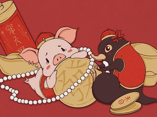 和2019吉祥物搶錢錢的嗅嗅~（個人主頁-ZMzMyMzA5MzY=） - 創(chuàng)作習作 - 站酷設計師西奧子原創(chuàng)素材 - 站酷ZCOOL