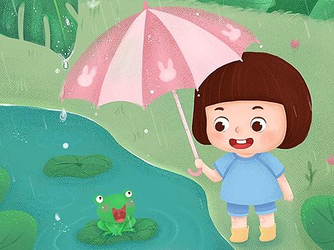 粉红色的小雨伞