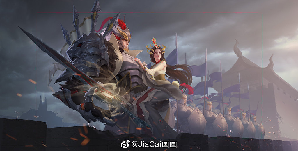 艺渡cg小站 蔡佳 王者荣耀 干将莫邪 久胜战神过程图