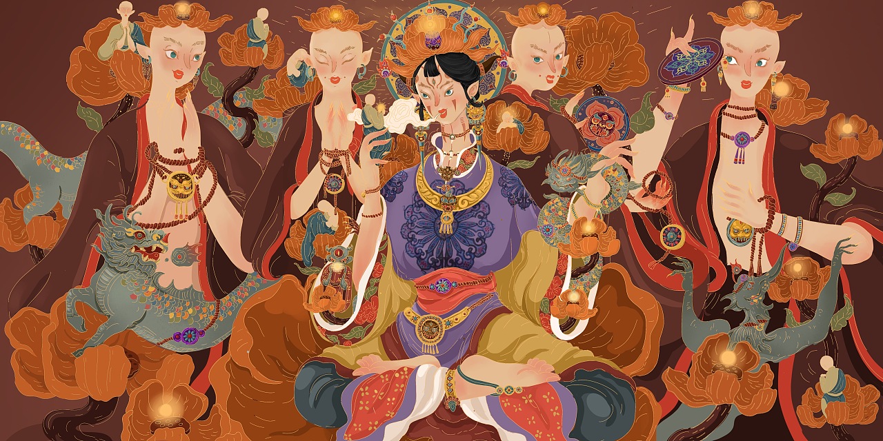 中国神话故事插画练习