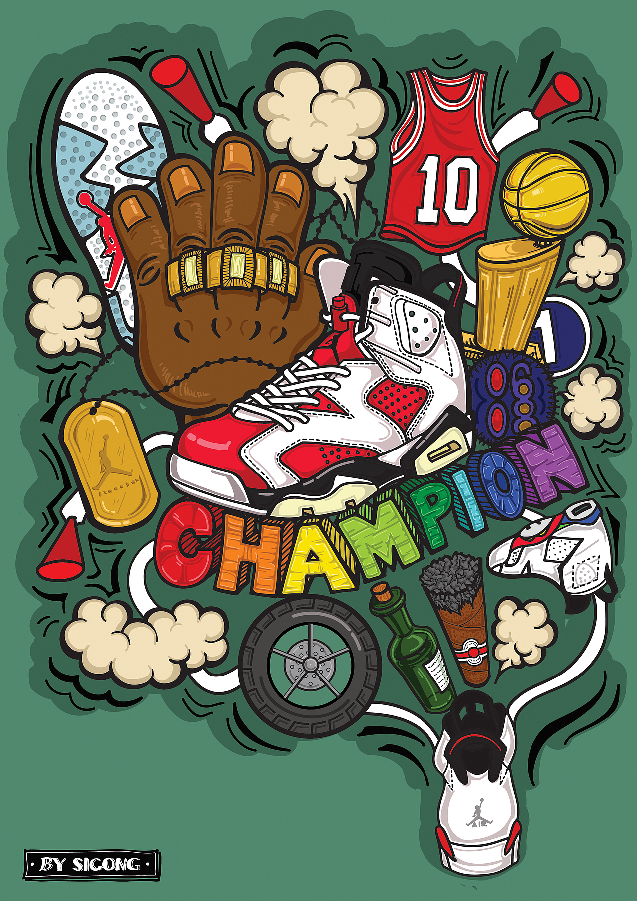 球鞋插画（图ZNzQ5NTAxNzY=） - 新锐潮流插画 - 站酷设计师TTTsc原创素材 - 站酷ZCOOL