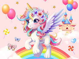 产品图案设计-独角兽