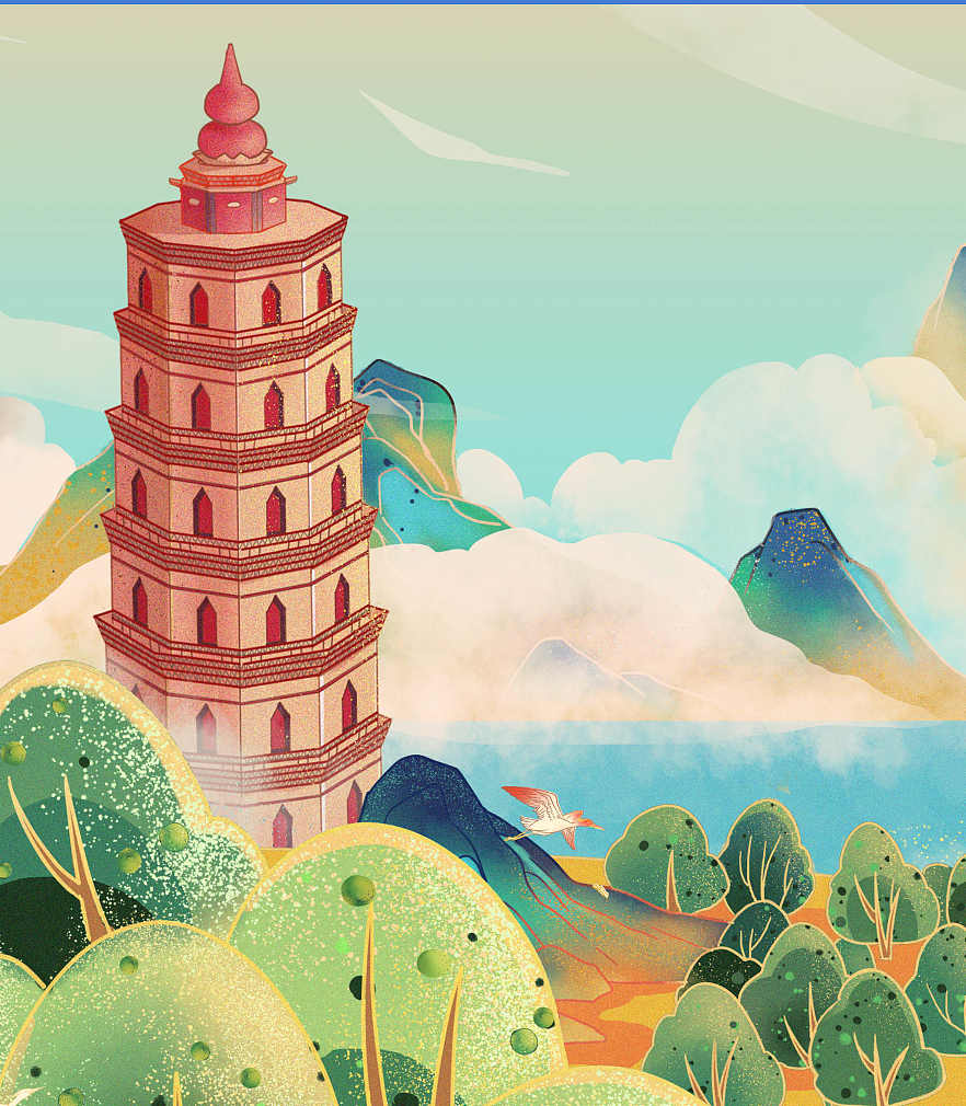 “柑柑好”小青柑插画