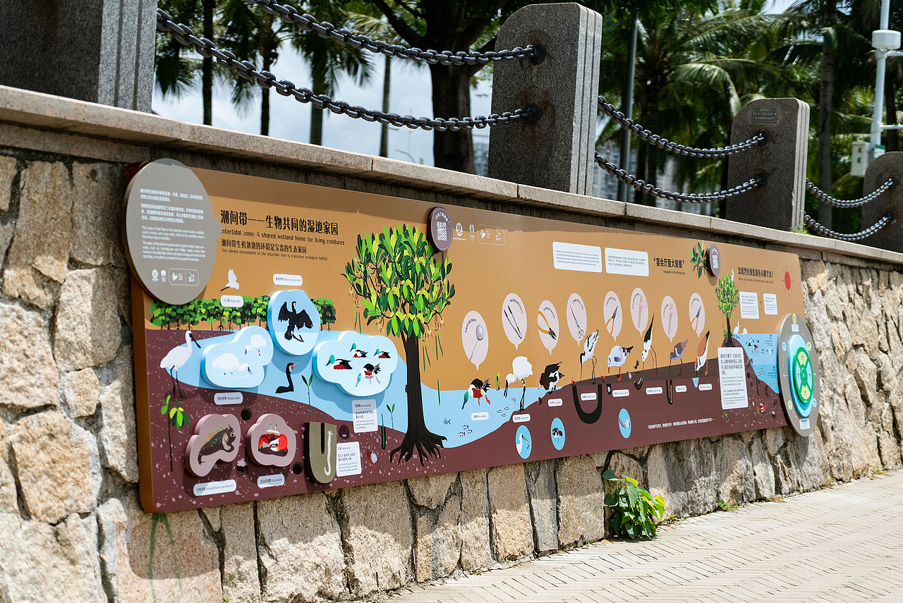 深圳湾公园湿地主题解说牌