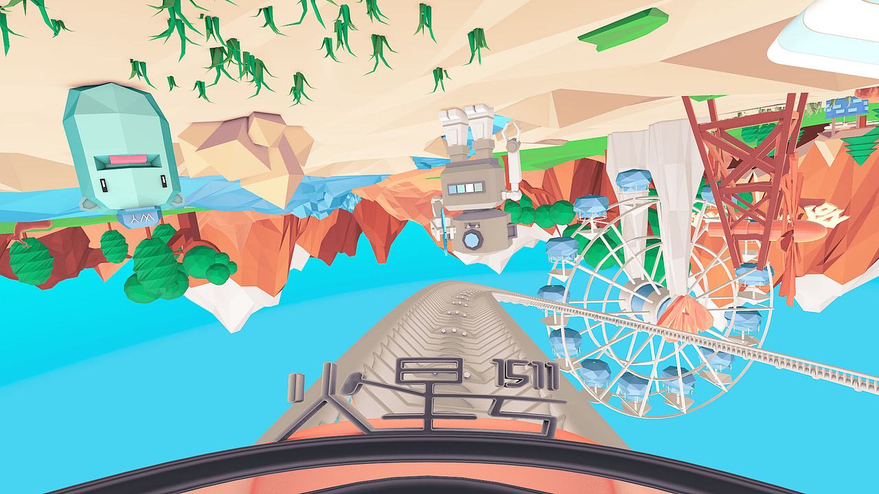 c4d lowpoly风格过山车动画静帧（图ZNTI3MTcxNzY=） - 动画/影视 - 站酷设计师万事如毅原创素材 - 站酷ZCOOL