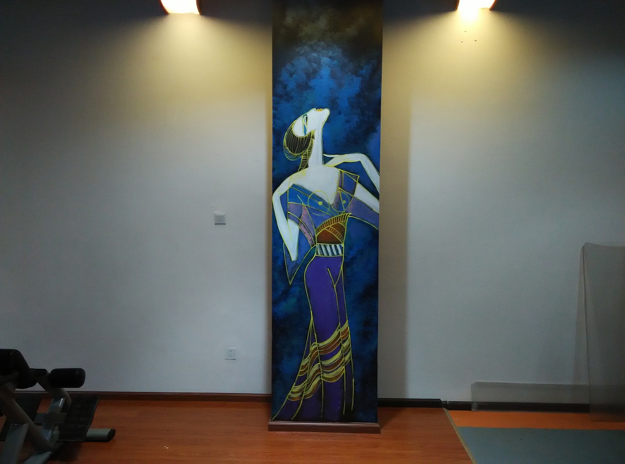 昆明大润发星力健身墙体彩绘/爱琴海星力健身墙体彩绘