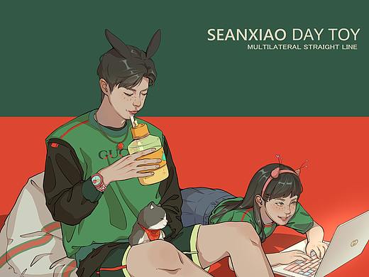 关于肖战的近期手绘（个人主页-ZNTY0NDk2NDA=） - 创作习作 - 站酷设计师多边直线原创素材 - 站酷ZCOOL