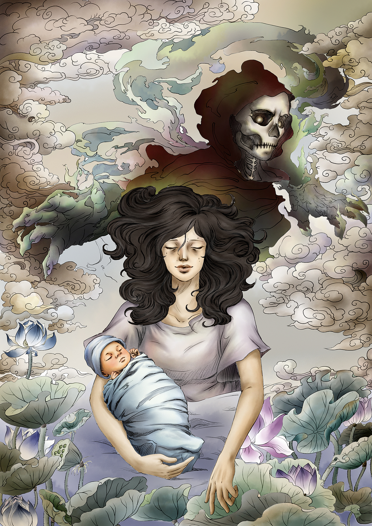 生与死|插画|创作习作|song铭轩_原创作品-站酷zcool