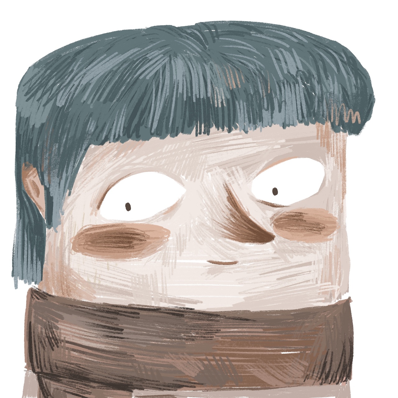 画一对丑萌丑萌的头像