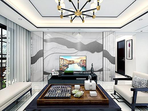 现代石纹背景墙-84629