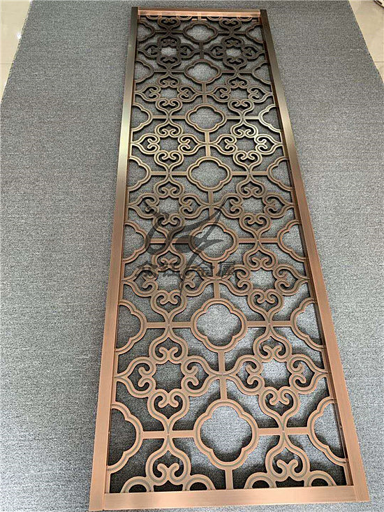 红古铜双面精雕屏风花格 私人定制厂家