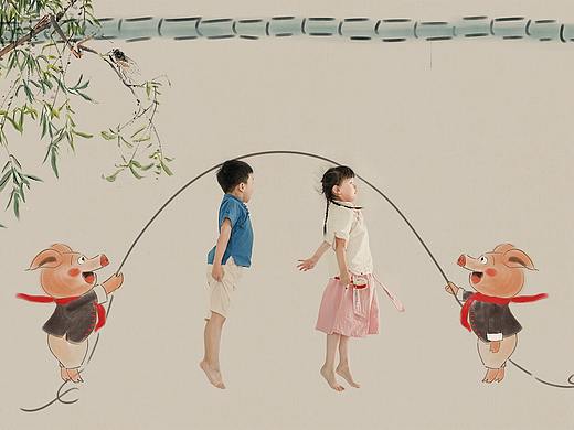 仿工笔画风