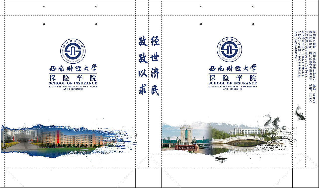 西南财经大学保险学院手提袋一枚|平面|包装|lonelee_原创作品-站酷zc