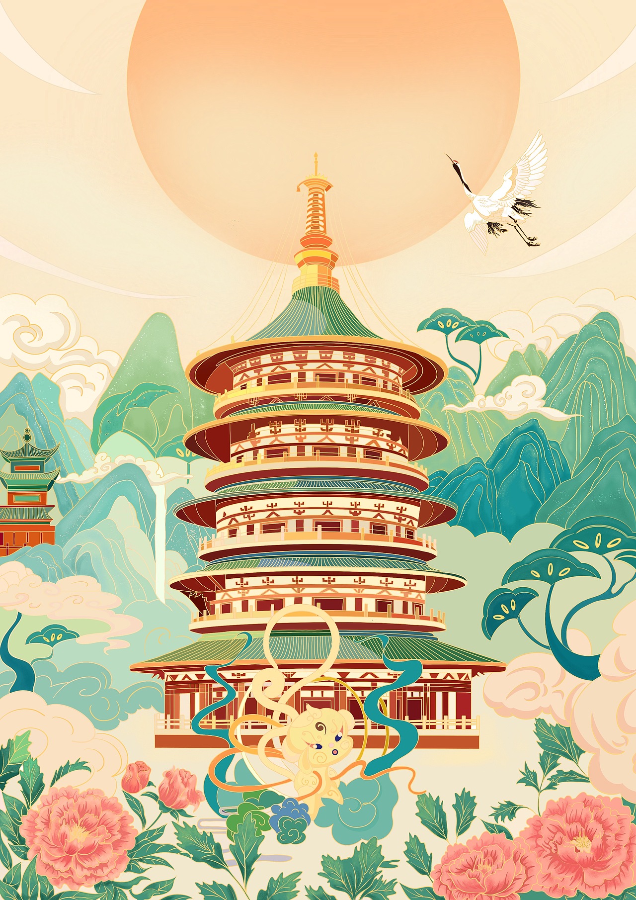 【国风插画】米兰时装周 设计河南 文创设计（图ZMzI5NDE0MTEy） - 商业插画 - 站酷设计师Sndwbsuy原创素材 - 站酷ZCOOL