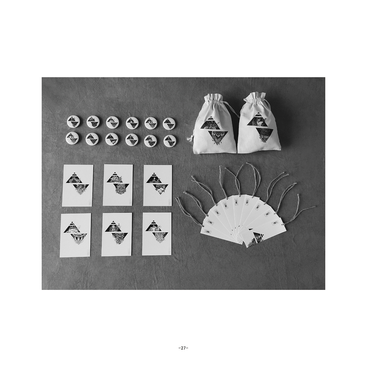 原创黑白插画创意手绘丨毕业设计作品《粤·果》