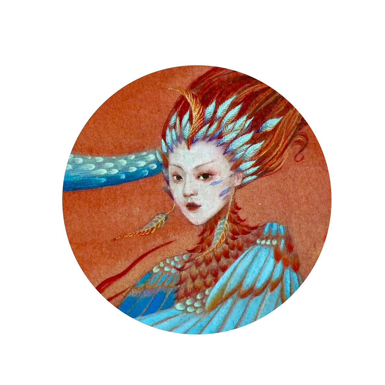 山海经系列之《毕方》（图ZMjM1NzMyMzk2） - 创作习作 - 站酷设计师凉小天儿原创素材 - 站酷ZCOOL
