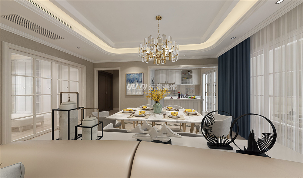 重庆江与城洋房装修案例-轻奢风格-远景装饰渝北地址（图ZODEyMjIyMjQ=） - 家装设计 - 站酷设计师重庆室内设计师原创素材 - 站酷ZCOOL